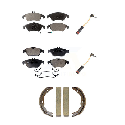 Semi-Metallic Brake Pad Extra Wear Sensor Front Rear Kit (5Pc) For Mercedes-Benz