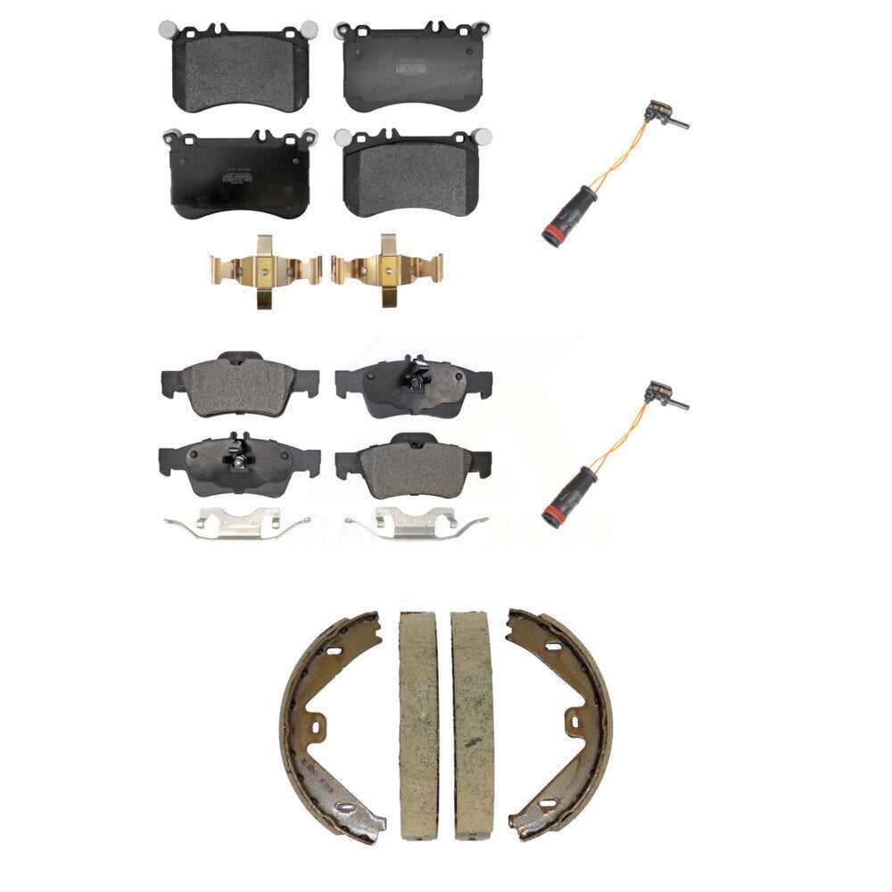 Semi-Metallic Brake Pads Wear Sensor Front Rear Kit (5Pc) For Mercedes-Benz E550