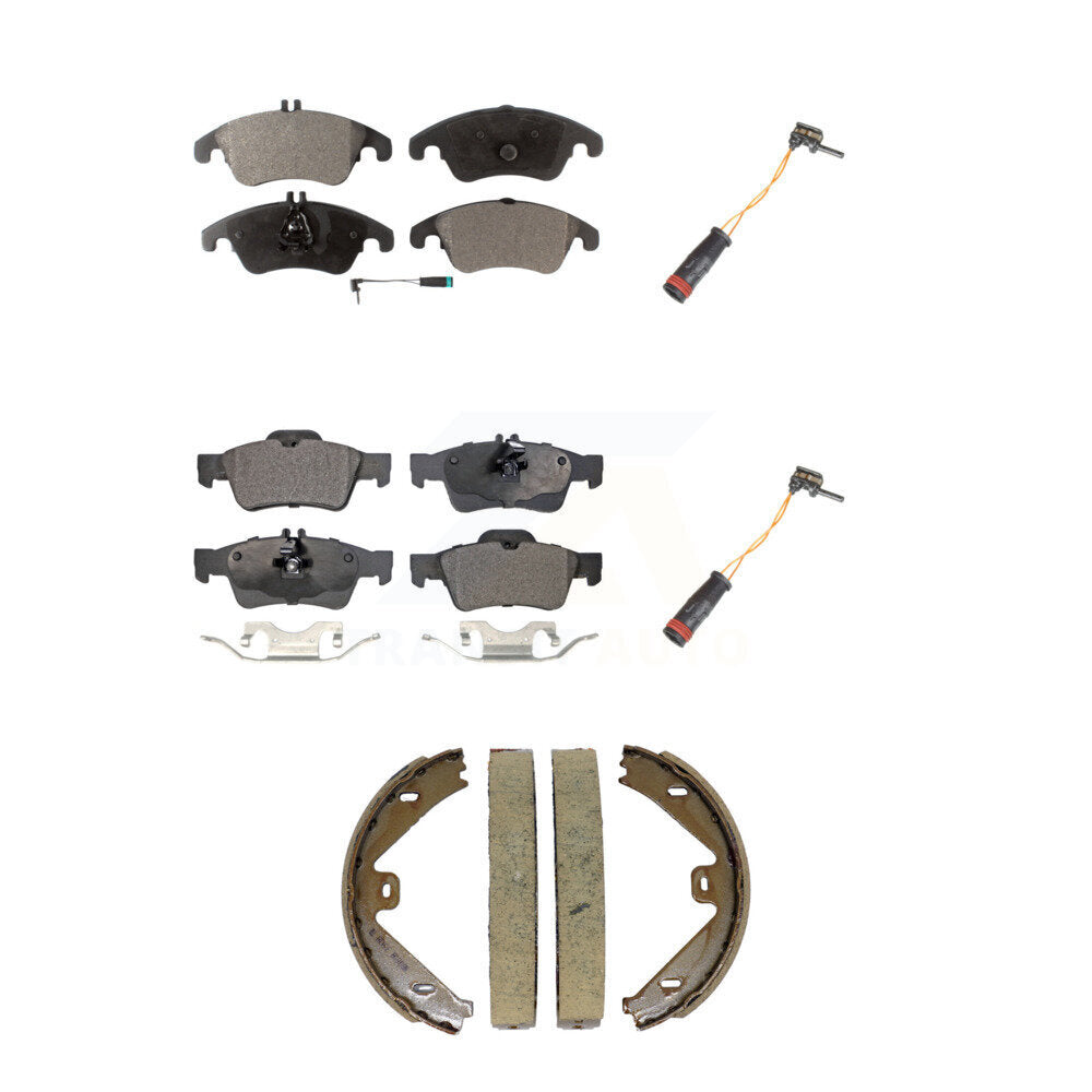 Semi-Metallic Brake Pad Extra Wear Sensor Front Rear Kit (5Pc) For Mercedes-Benz