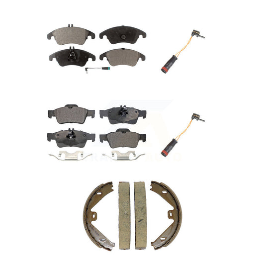 Semi-Metallic Brake Pad Extra Wear Sensor Front Rear Kit (5Pc) For Mercedes-Benz