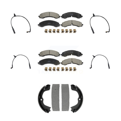 Semi-Metallic Brake Pads Wear Sensor Front Rear Kit (7Pc) For GMC Chevrolet 2500