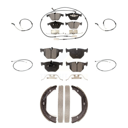 Semi-Metallic Disc Brake Pad & Extra Wear Sensor Front Rear Kit (7Pc) For BMW X1