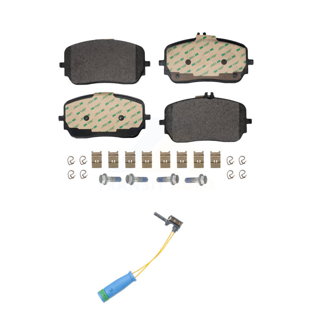 Semi-Metallic Brake Pads & Wear Sensor Front Kit For Mercedes-Benz GLE450 GLS450