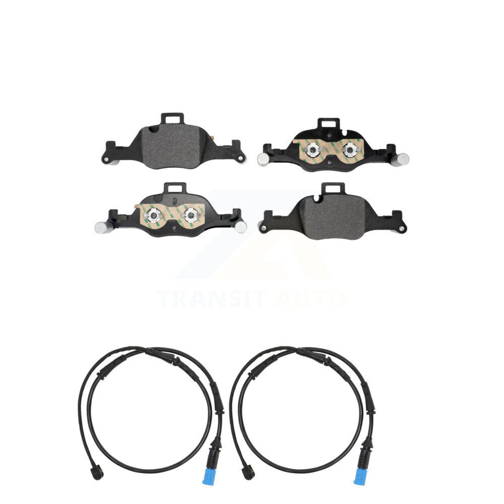 Semi-Metallic Disc Brake Pads And Wear Sensors Front Kit For BMW X5 X6