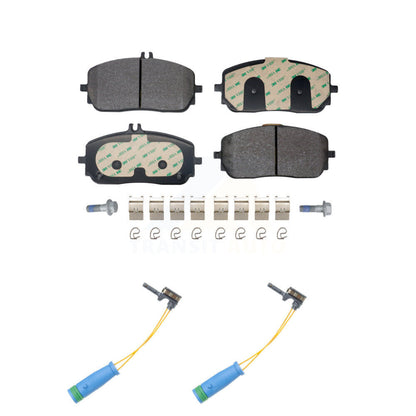 Semi-Metallic Brake Pads & Wear Sensor Front Kit For Mercedes-Benz GLE350 GLB250