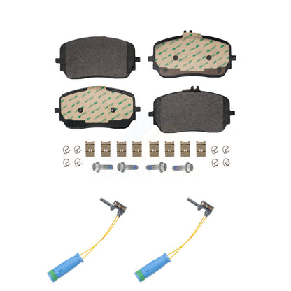 Semi-Metallic Brake Pads & Wear Sensor Front Kit For Mercedes-Benz GLE450 GLS450