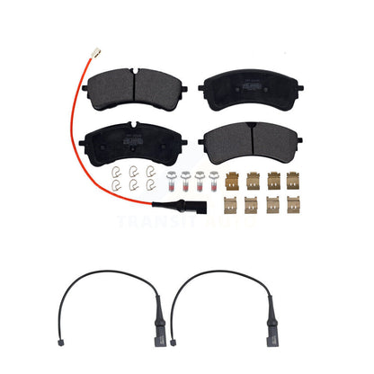 Semi-Metallic Disc Brake Pads Extra Wear Sensor Rear Kit For Ford Transit-350 HD