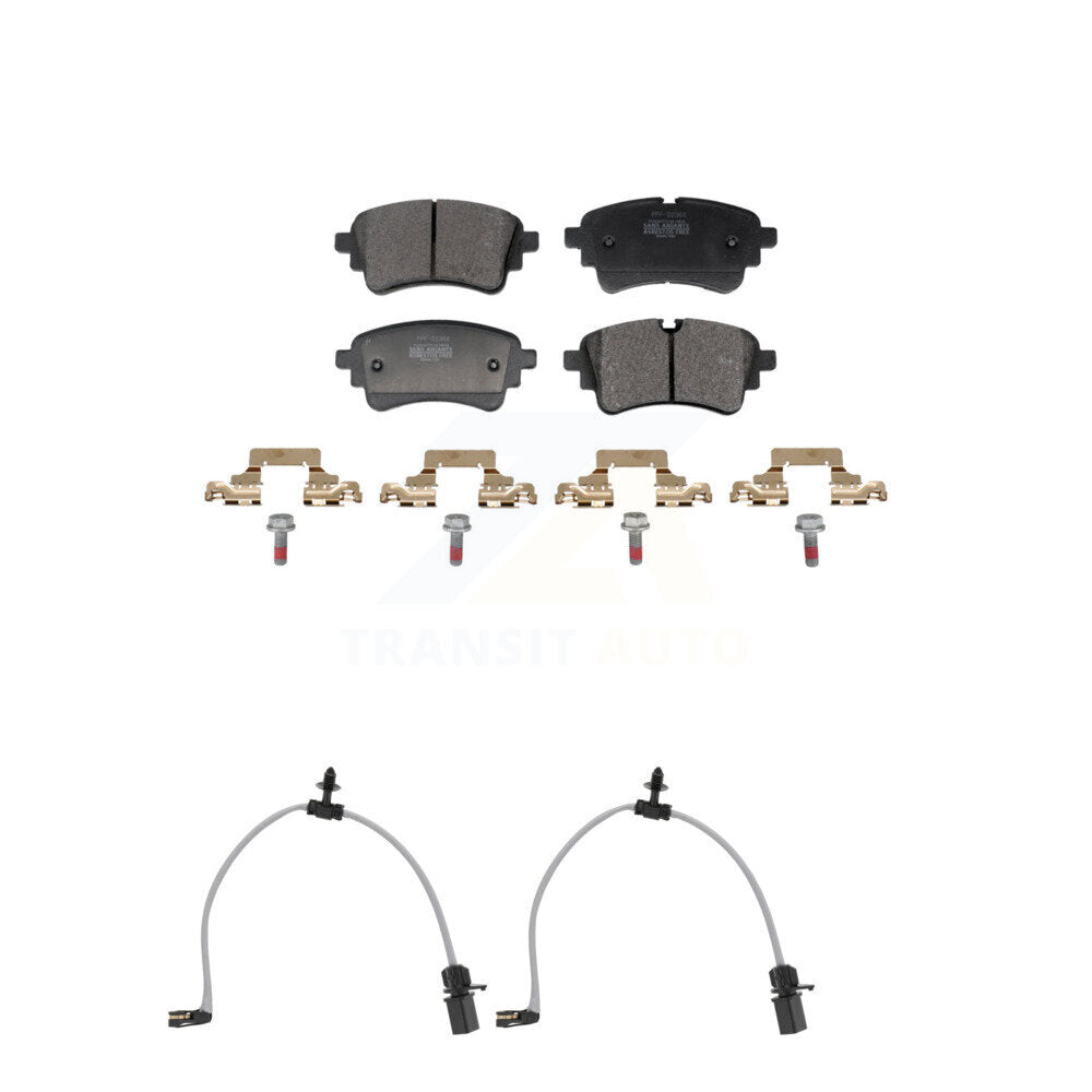 Semi-Metallic Brake Pad & Wear Sensor Rear Kit For Audi Q5 Sportback SQ5 PHEV A6