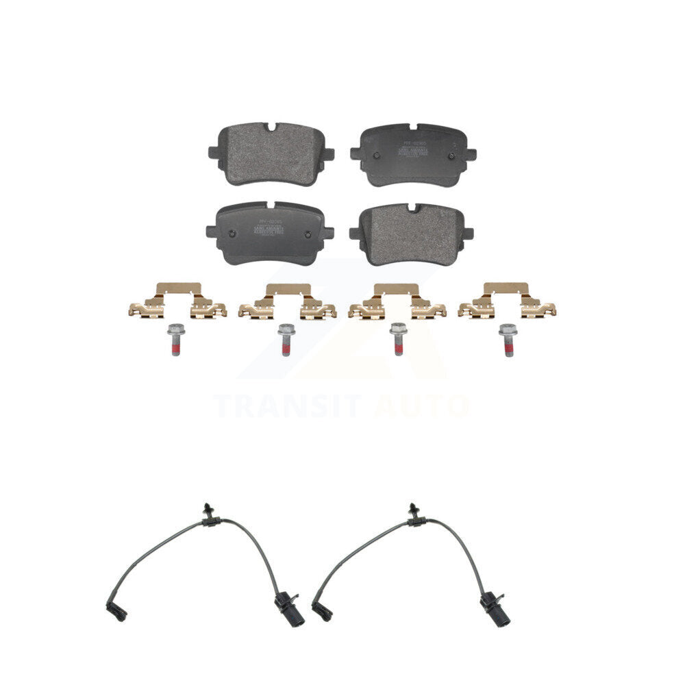 Semi-Metallic Brake Pad & Wear Sensor Rear Kit For Audi Q7 Q8 SQ8 SQ7 A8 Quattro