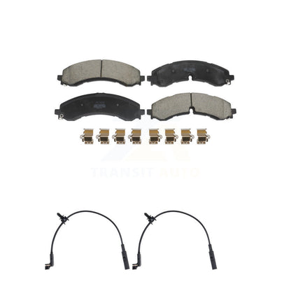 Semi-Metallic Brake Pads & Wear Sensor Rear Kit For GMC Chevrolet Sierra 2500 HD
