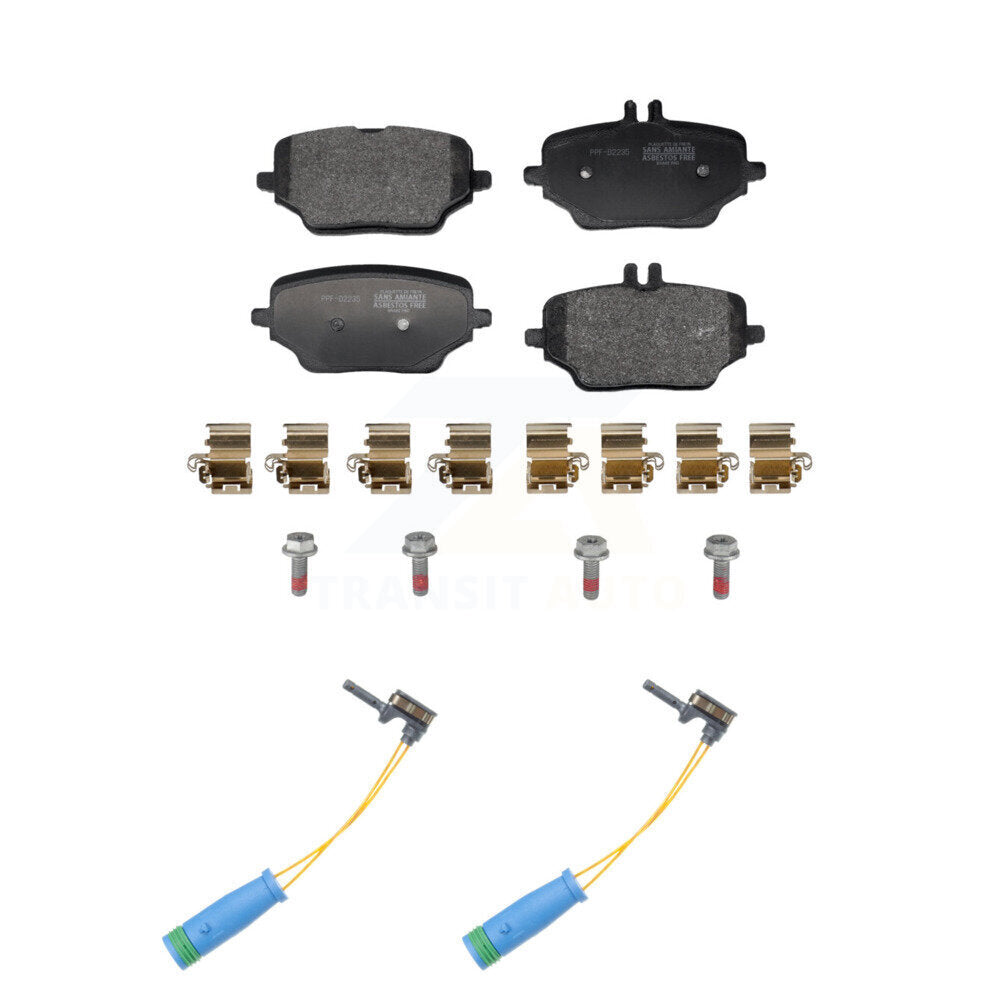 Semi-Metallic Disc Brake Pads And Wear Sensors Rear Kit For Mercedes-Benz GLE350