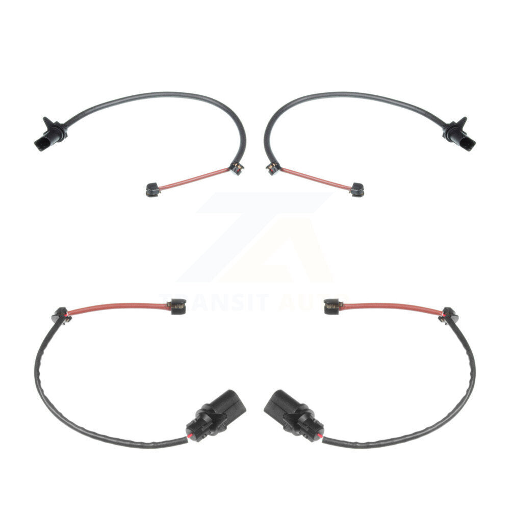 Brake Pads Wear Sensor (4 Pack) Front Rear For Porsche Macan w Ceramic Rotors