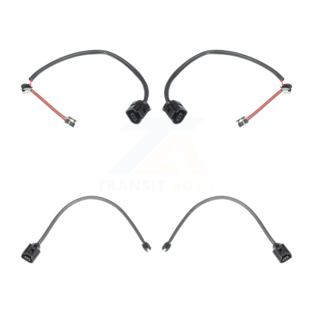 Brake Pads Wear Sensor (4 Pack) Front Rear For Porsche Cayenne w Ceramic Rotors