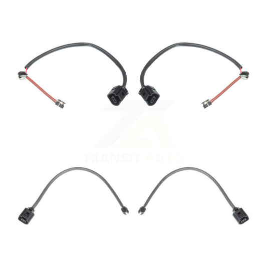 Brake Pads Wear Sensor (4 Pack) Front Rear For Porsche Cayenne w Ceramic Rotors