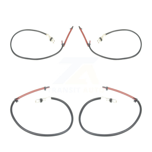 Brake Pads Wear Sensor (4 Pack) Front Rear For 08 Porsche 911 w o Ceramic Rotors