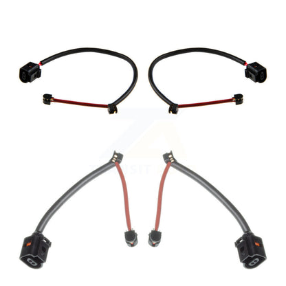 Brake Pads Wear Sensor (4 Pack) Front Rear For Porsche Panamera w Ceramic Rotors