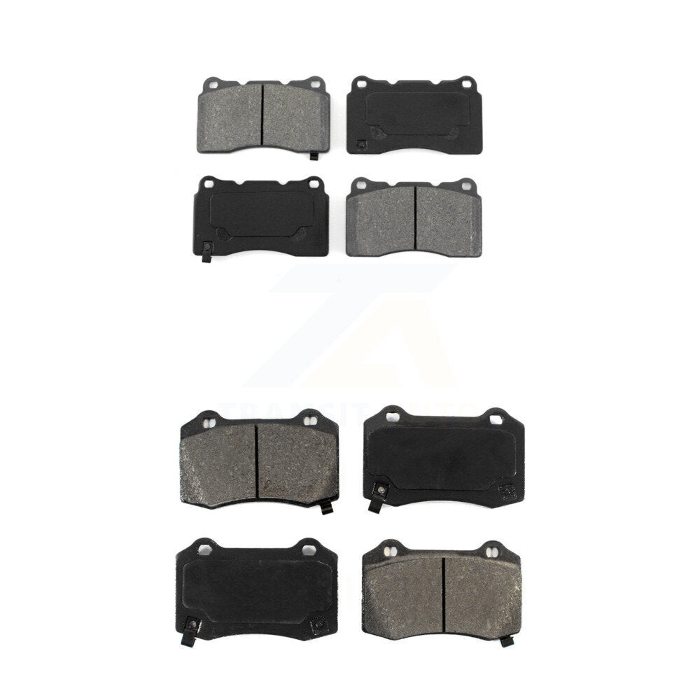 Semi-Metallic Brake Pads Front Rear Kit For Tesla X Cadillac CTS S STS