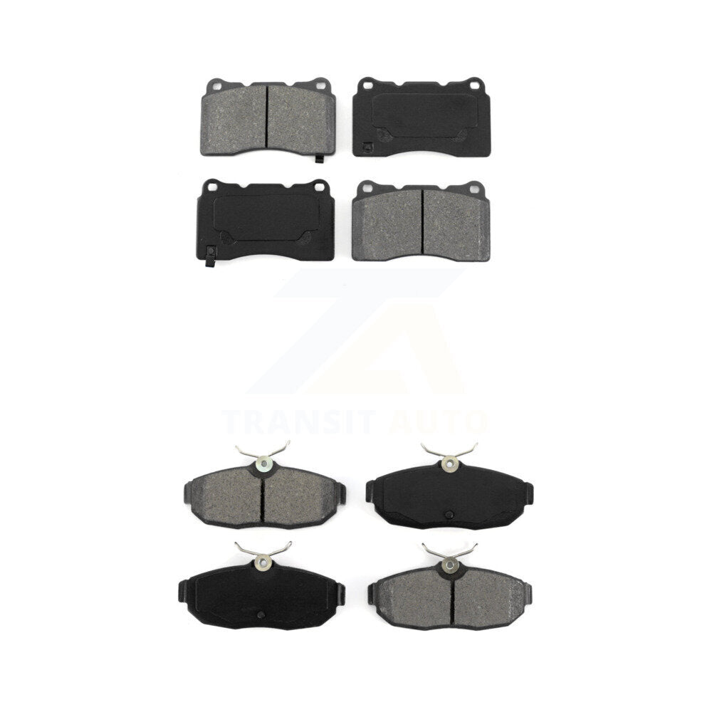 Semi-Metallic Brake Pads Front Rear Kit For Ford Mustang