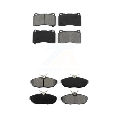 Semi-Metallic Brake Pads Front Rear Kit For Ford Mustang