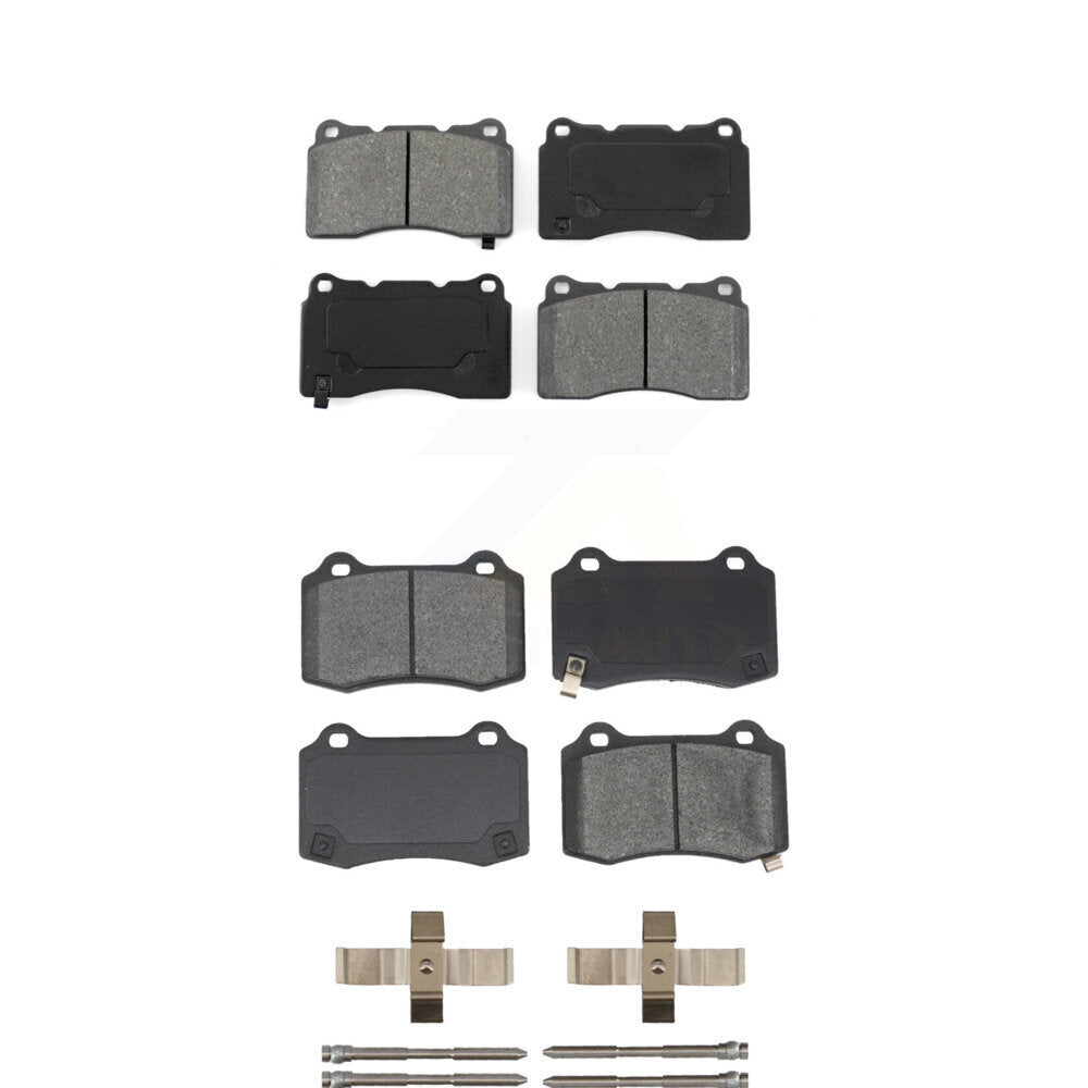 Semi-Metallic Brake Pads Front Rear Kit For Hyundai Genesis Coupe Tesla S