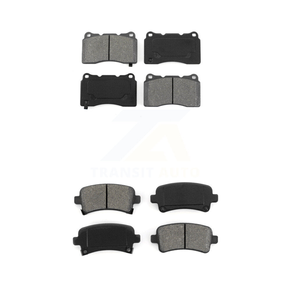 Semi-Metallic Brake Pads Front Rear Kit For Buick Regal Cadillac XTS Saab 9-5