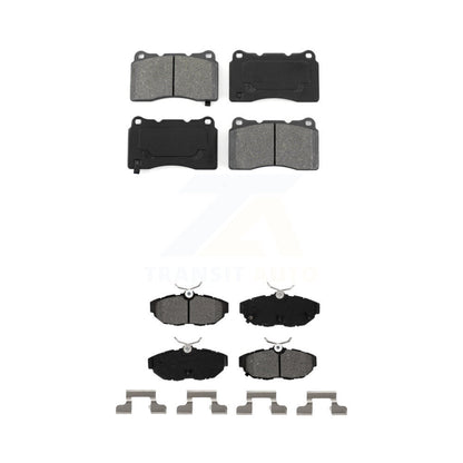 Semi-Metallic Brake Pads Front Rear Kit For Ford Mustang