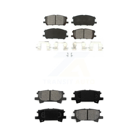 Semi-Metallic Brake Pads Front Rear Kit For Lexus RX350 RX330 Toyota Highlander