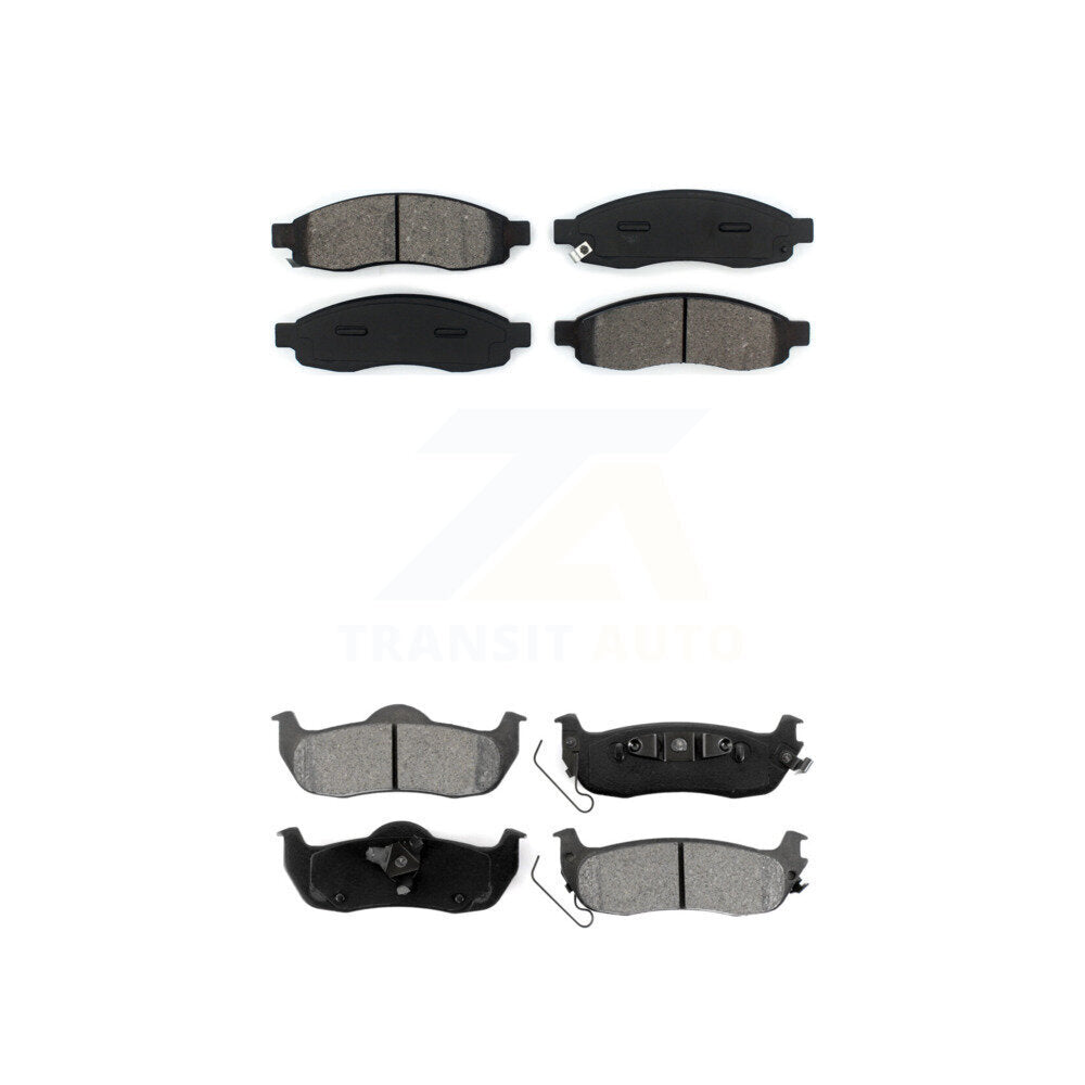 Semi-Metallic Brake Pads Front Rear Kit For Nissan TITAN INFINITI QX56 Armada