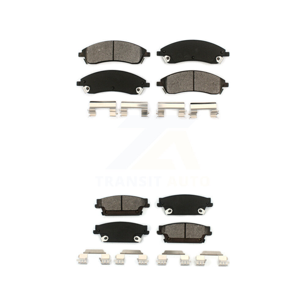 Semi-Metallic Brake Pads Front Rear Kit For Cadillac CTS SRX STS