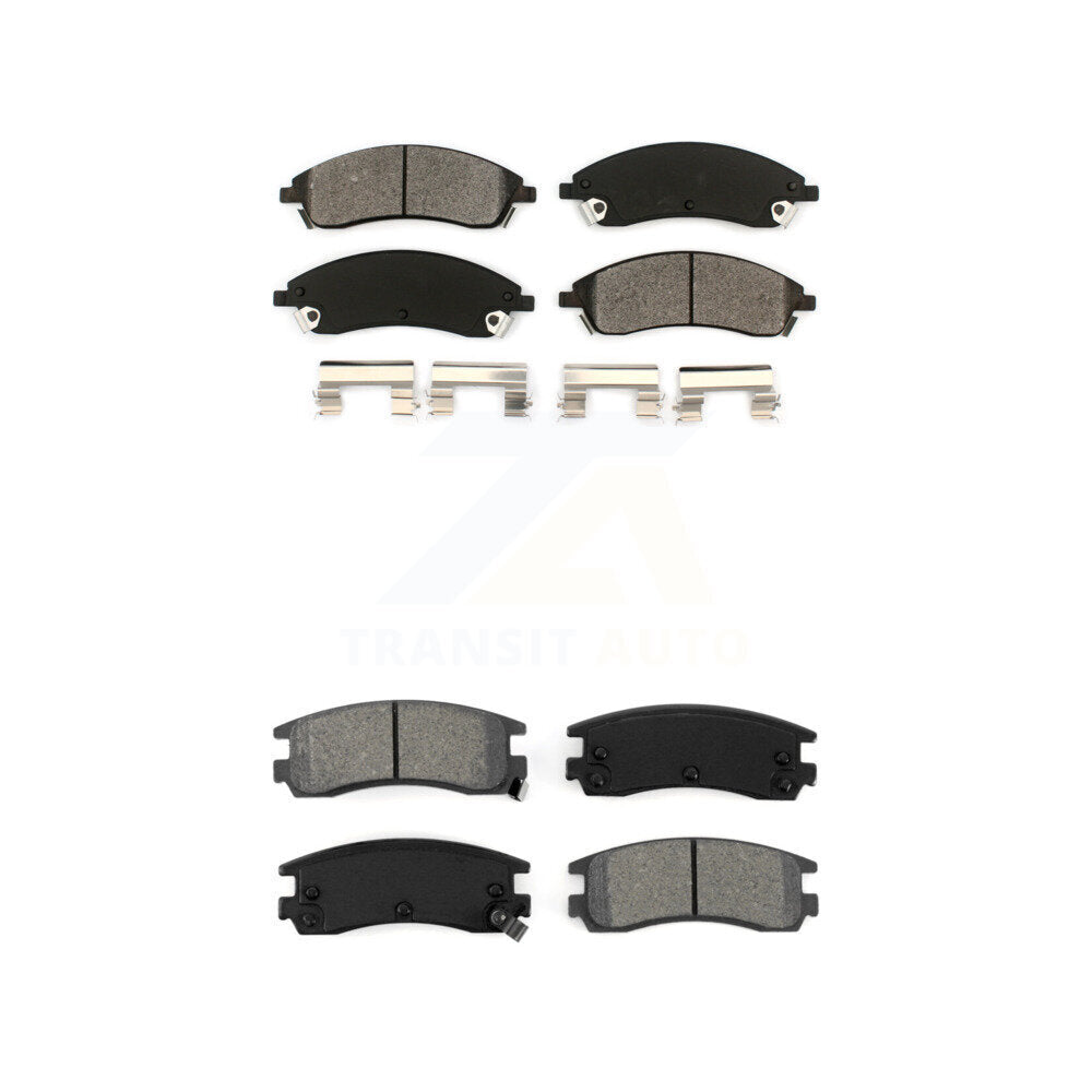 Semi-Metallic Brake Pads Front Rear Kit For 2004 Pontiac Bonneville GXP