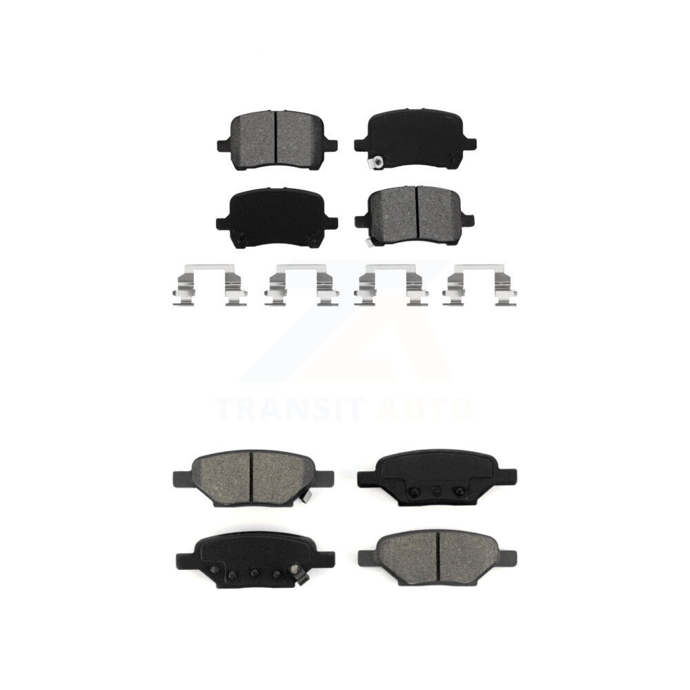 Semi-Metallic Brake Pad Front Rear Kit For Chevrolet Pontiac Cobalt G5 Saturn G6