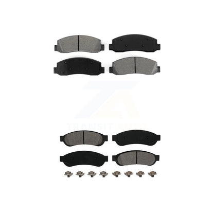 Semi-Metallic Brake Pads Front Rear Kit For Ford F-350 Super Duty