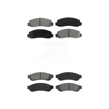 Semi-Metallic Brake Pads Front Rear Kit For Ford F-250 Super Duty F-350 F-450