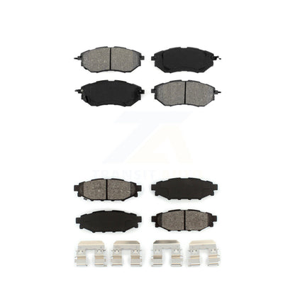 Semi-Metallic Brake Pads Front Rear Kit For Subaru WRX