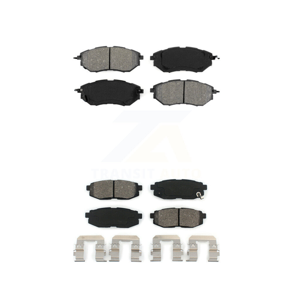 Semi-Metallic Brake Pads Front Rear Kit For Subaru Forester Outback Legacy B9