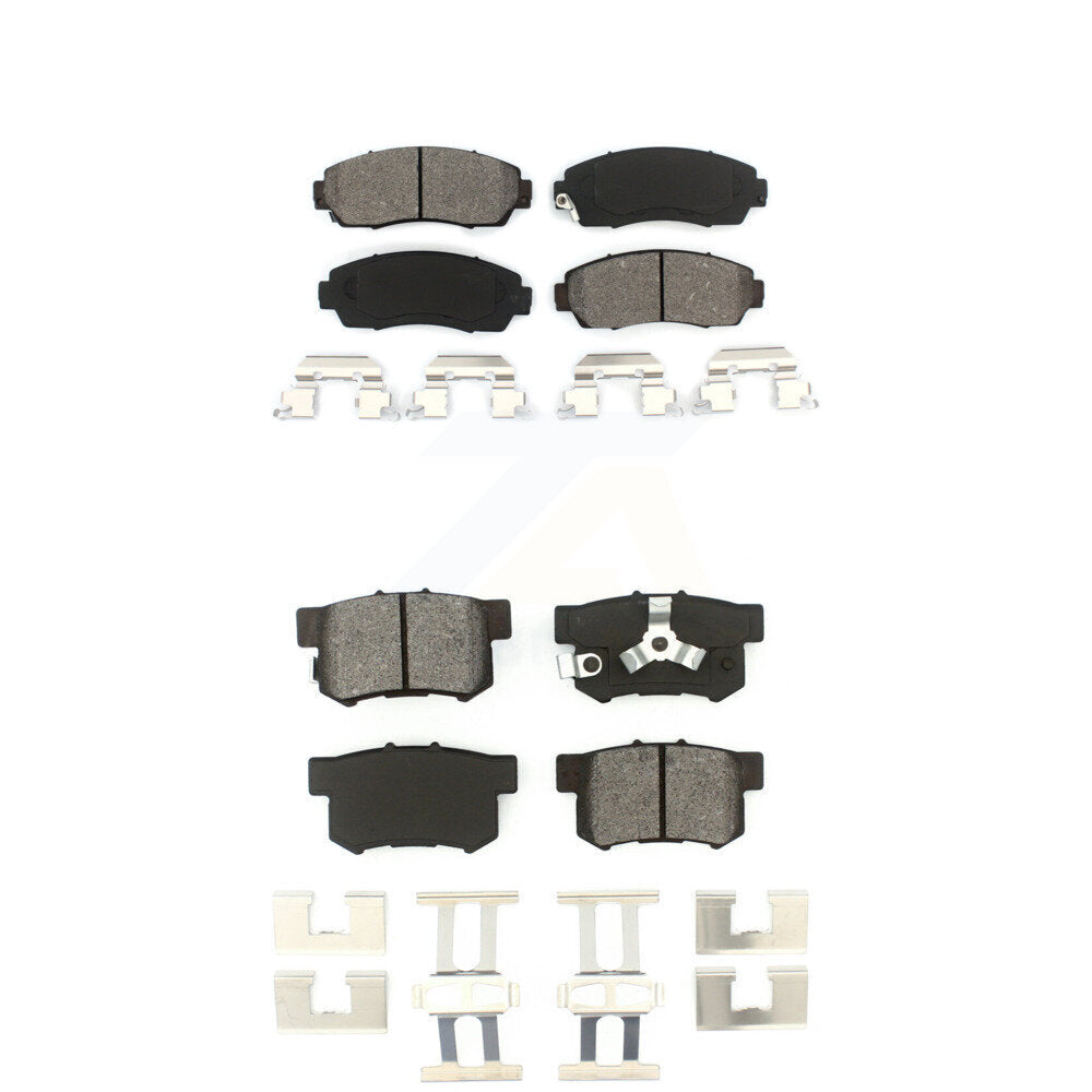 Semi-Metallic Brake Pad Front Rear Kit For Honda CR-V Acura RDX Accord Crosstour