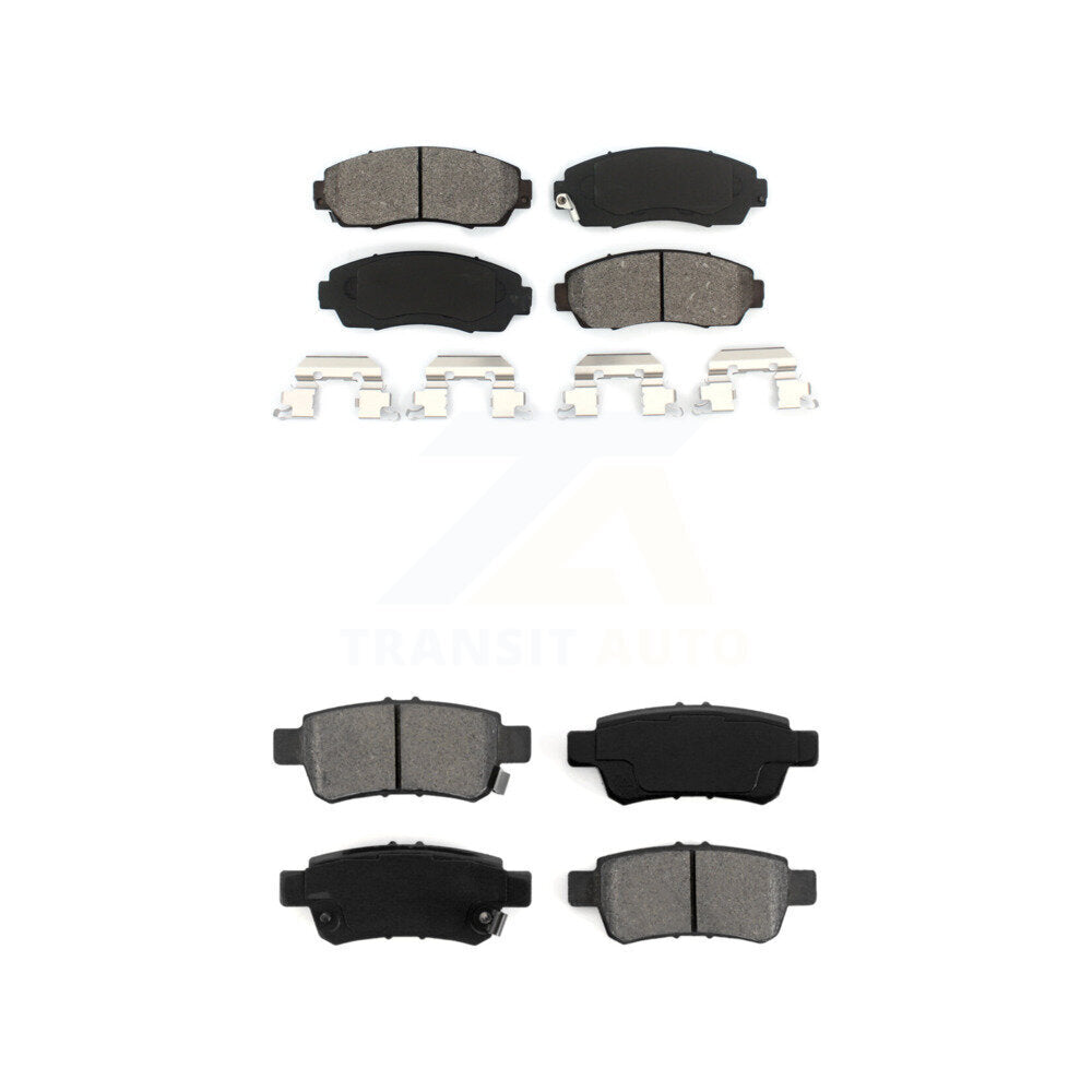 Semi-Metallic Brake Pads Front Rear Kit For 2005-2010 Honda Odyssey