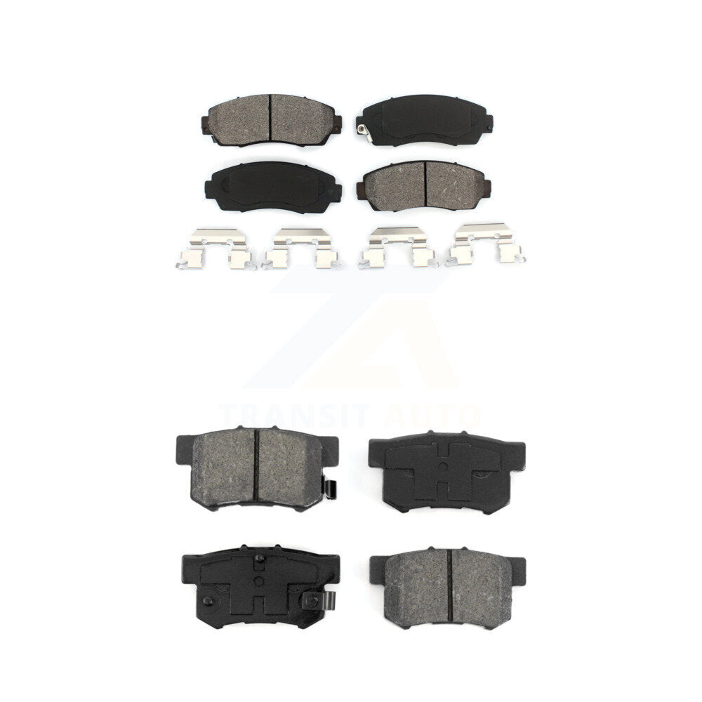 Semi-Metallic Brake Pads Front Rear Kit For Acura RDX