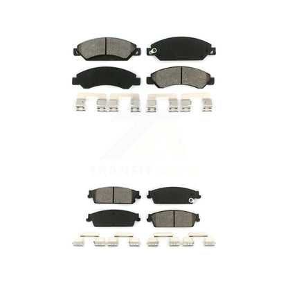 Semi-Metallic Brake Pads Front Rear Kit For Chevrolet Avalanche Cadillac GMC XL