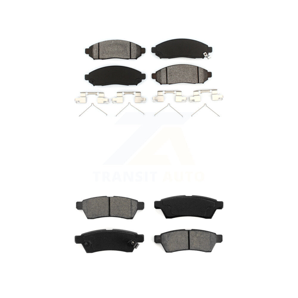 Semi-Metallic Brake Pad Front Rear Kit For Nissan Frontier Xterra Suzuki Equator