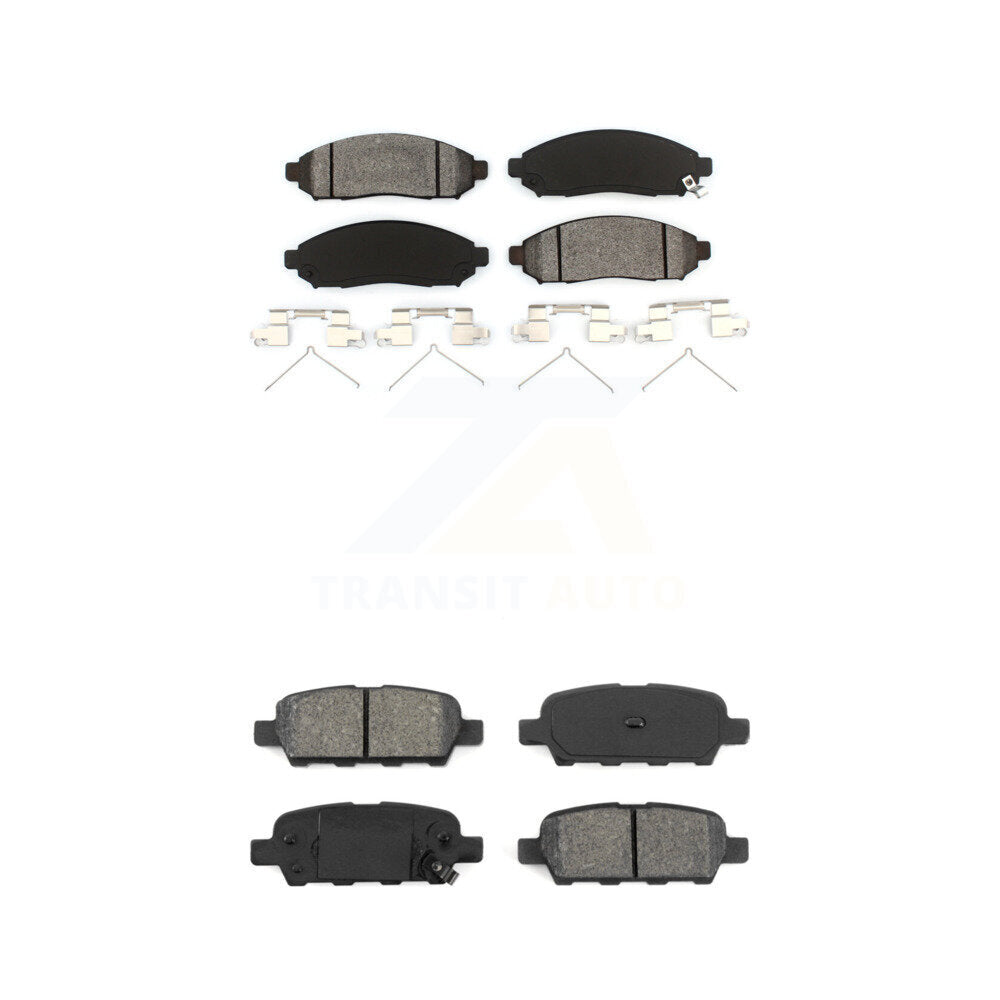 Semi-Metallic Brake Pads Front Rear Kit For Nissan LEAF
