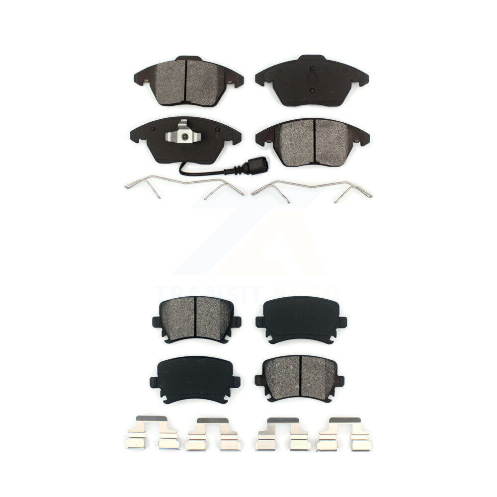 Semi-Metallic Brake Pads Front Rear Kit For Volkswagen Jetta Rabbit Audi Passat