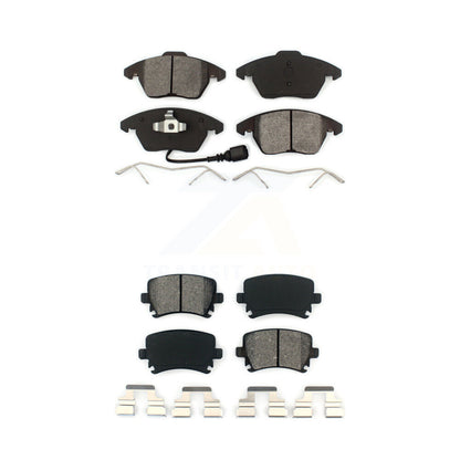 Semi-Metallic Brake Pads Front Rear Kit For Volkswagen Jetta Rabbit Audi Passat