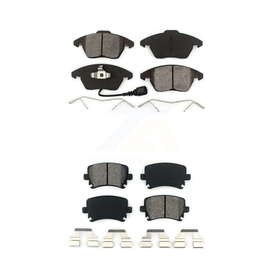 Semi-Metallic Brake Pads Front Rear Kit For Volkswagen Jetta Rabbit Audi Passat