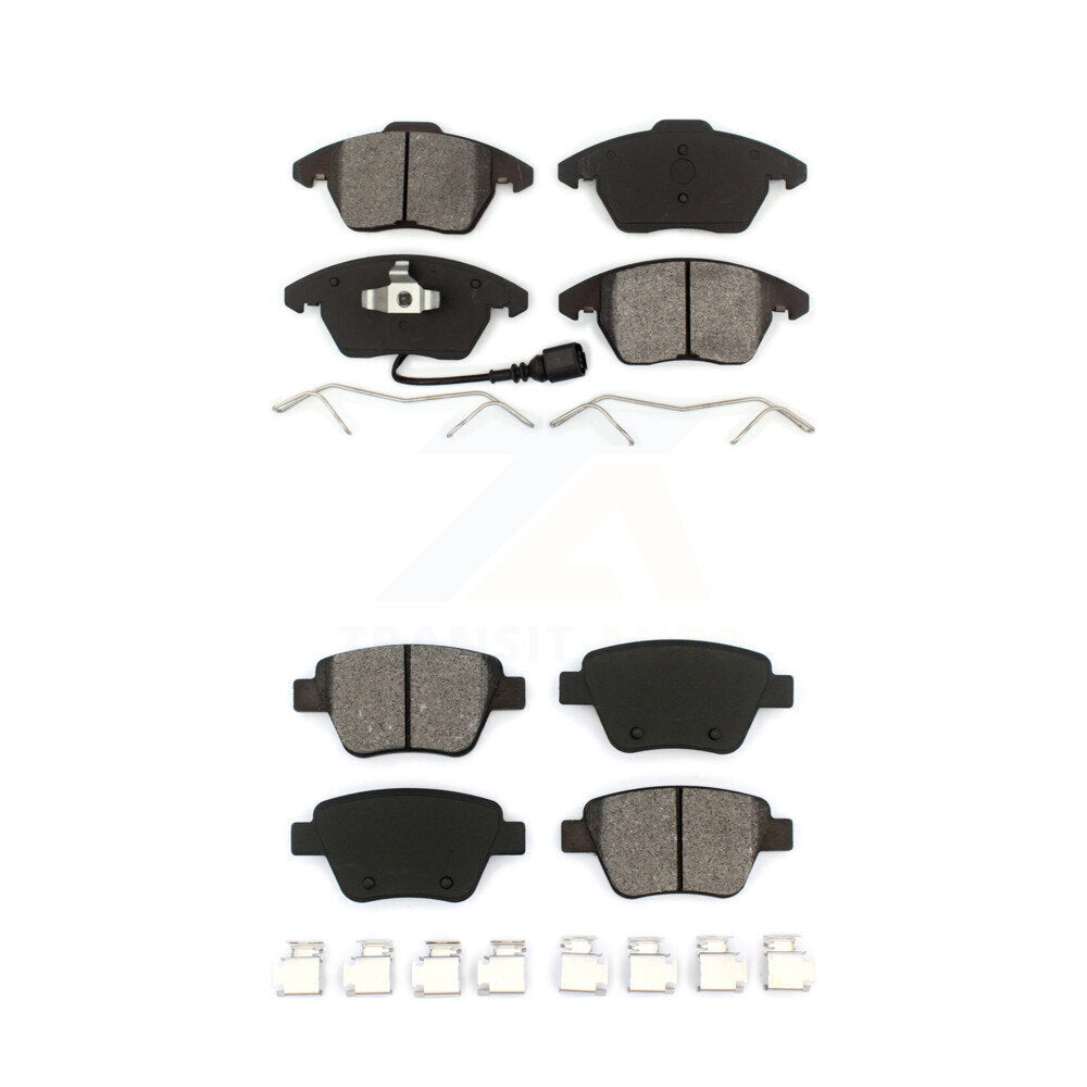 Semi-Metallic Brake Pads Front Rear Kit For Volkswagen Jetta Beetle Golf GTI Eos
