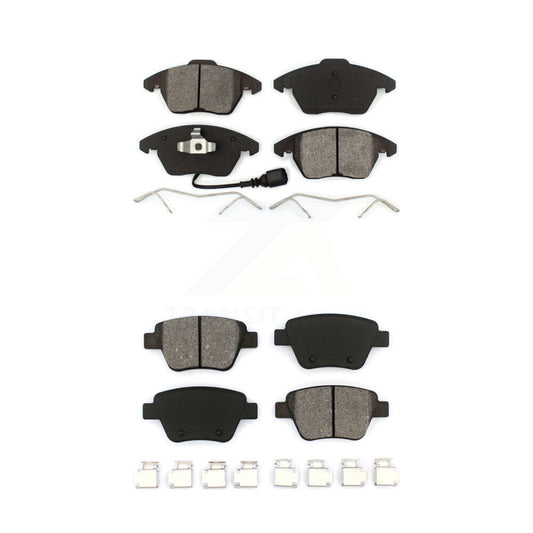 Semi-Metallic Brake Pads Front Rear Kit For Volkswagen Jetta Beetle Golf GTI Eos