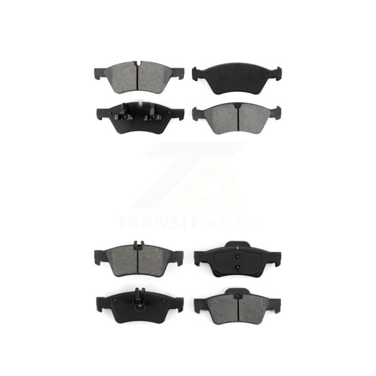 Semi-Metallic Brake Pads Front Rear Kit For Mercedes-Benz E350 E550 E500 AWD