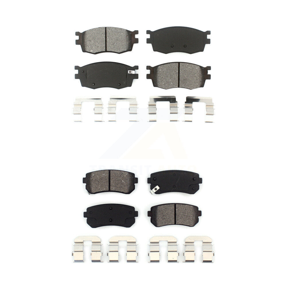 Semi-Metallic Brake Pads Front Rear Kit For Hyundai Accent Kia Rio Rio5