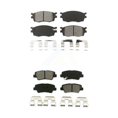 Semi-Metallic Brake Pads Front Rear Kit For 2011 Hyundai Accent