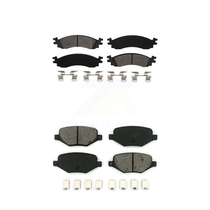 Semi-Metallic Brake Pads Front Rear Kit For 2010-2012 Ford Taurus SHO